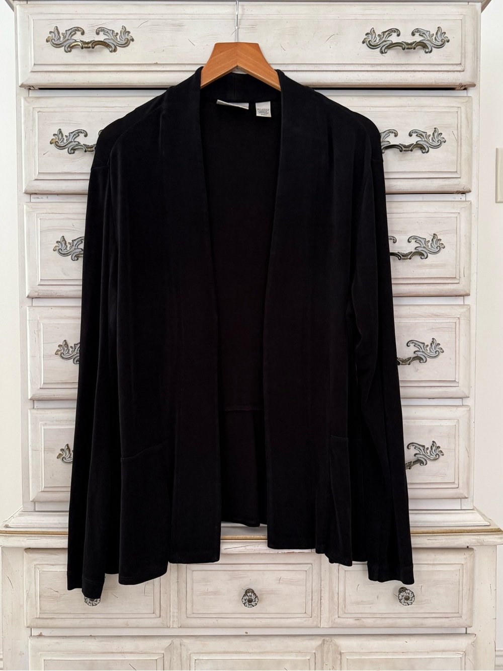 Chico’s Travelers Black Wrinkle Resistant Cardigan